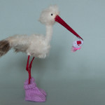 Stork in pink by Mint-Bird. 2015.